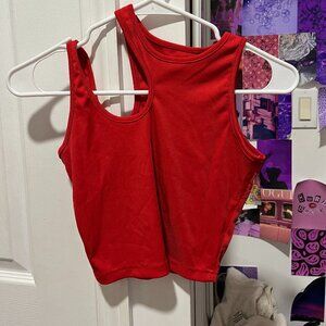 XS cut out red crop top